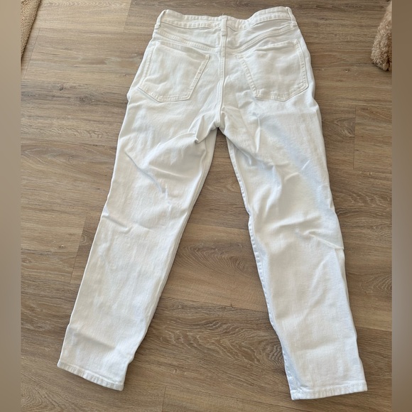 Old Navy High-Rise OG Straight White Jeans - Picture 2 of 3